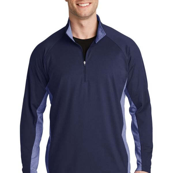 Sport Wick ® Stretch Contrast 1/2 Zip Pullover Thumbnail